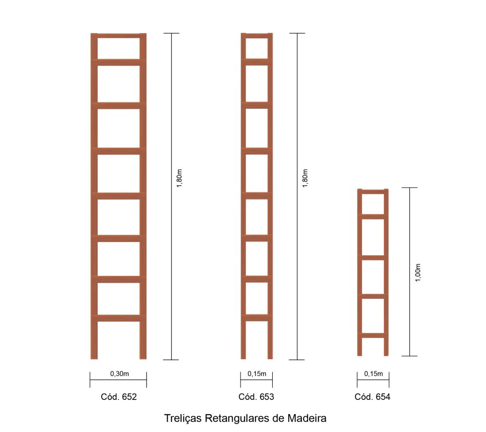 Treliça de Madeira Retangular